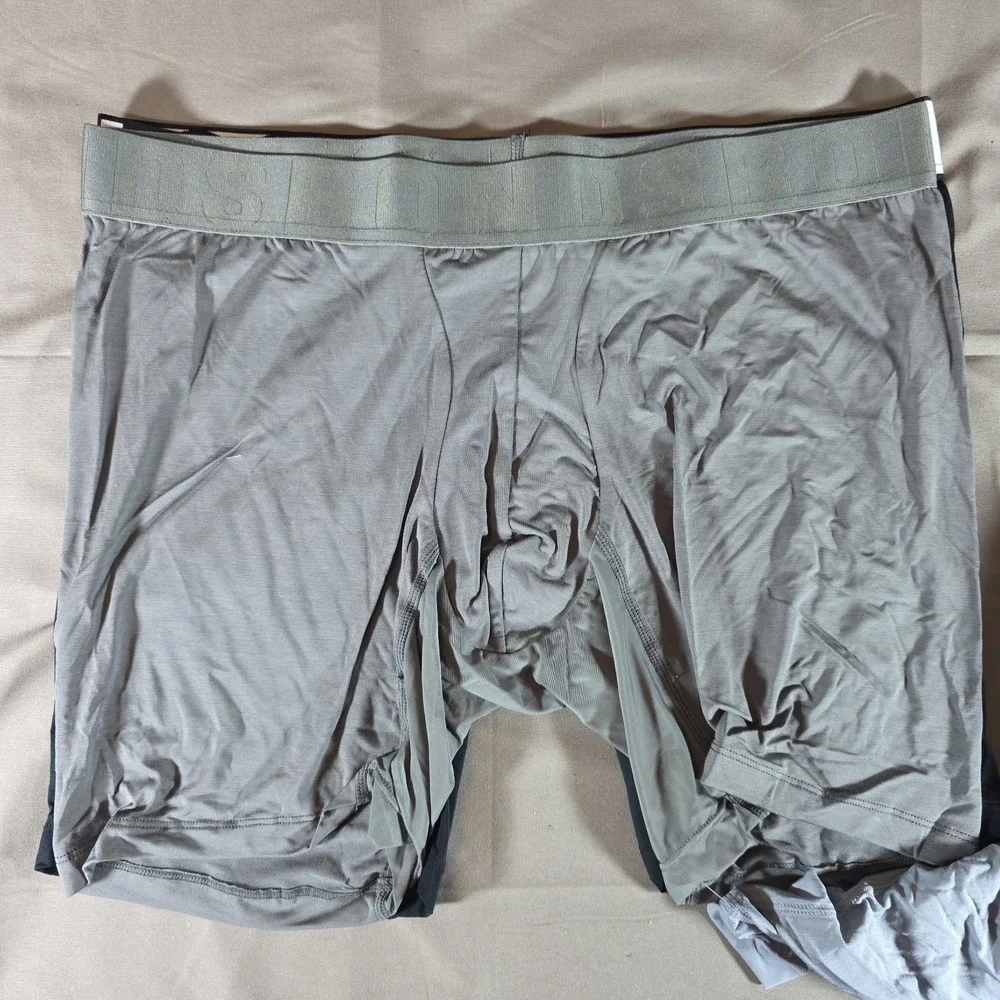 Bonds Underwear Anti-Chafing Boxer XL 3 Pack Black, Fortress, Sting Grey